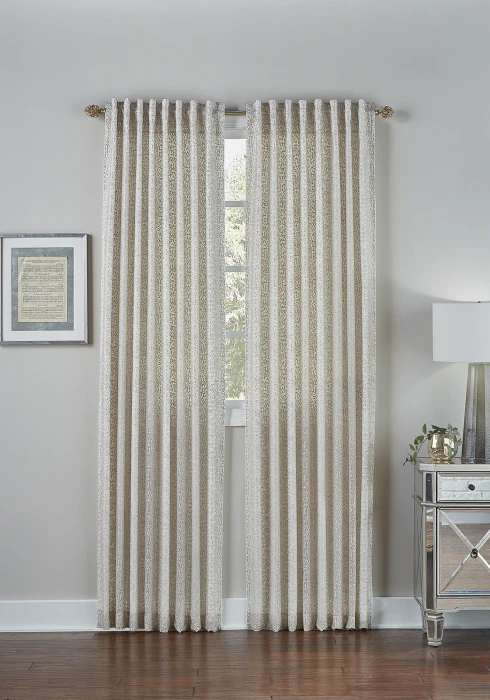 Cloud9 Design Aria White and Gold Sheer Panel