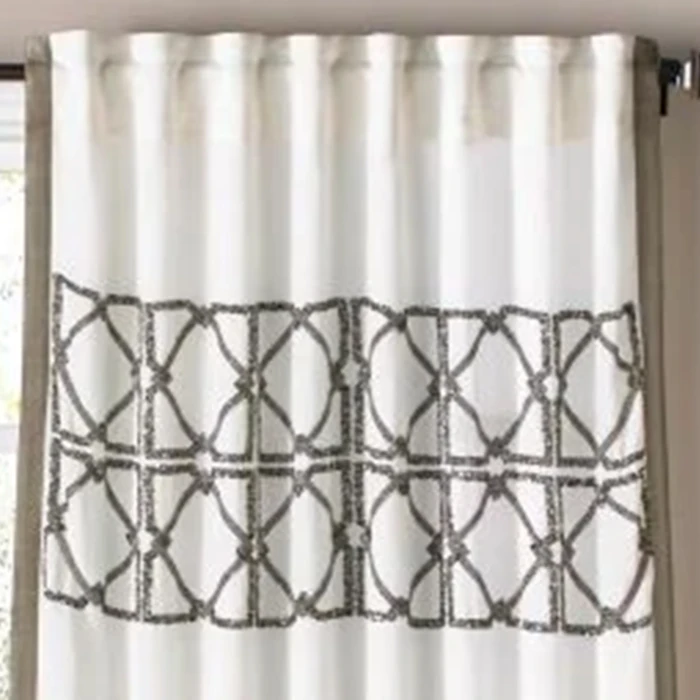 Cloud9 Design Ory White Colored Cotton Linen Panel