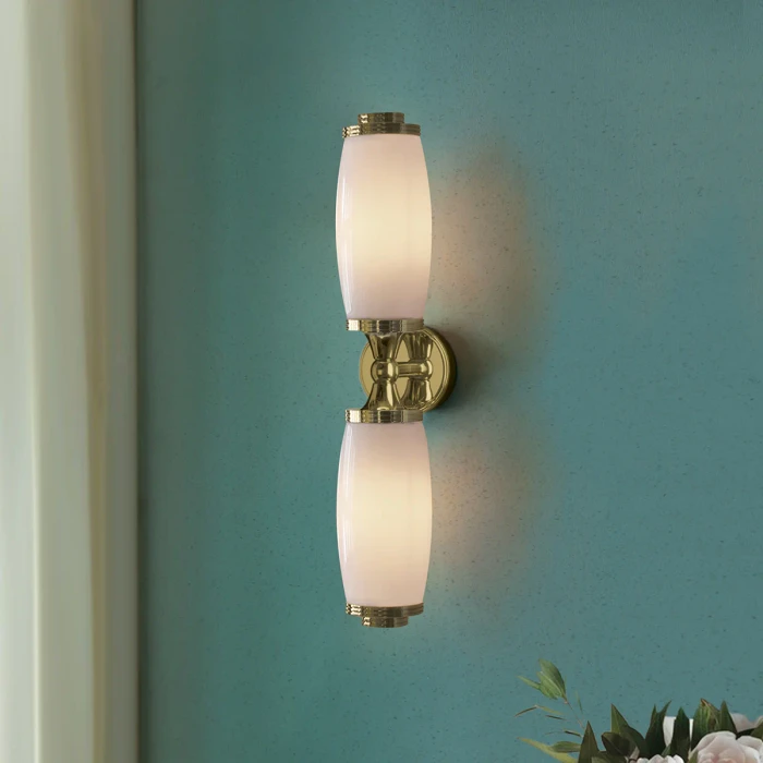 Lucas + McKearn Eliot 2 Light Bath Light in Polished Brass