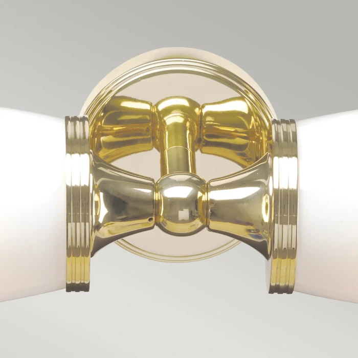 Lucas + McKearn Eliot 2 Light Bath Light in Polished Brass