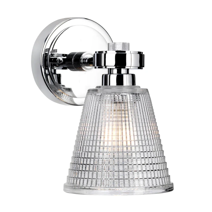  Lucas + McKearn Gunnislake 1 Light Bath Light in Polished Chrome 