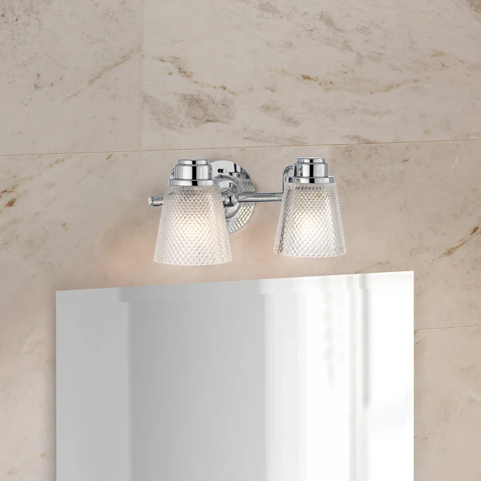 Lucas + McKearn Hudson 2 Light Bath Light in Polished Chrome