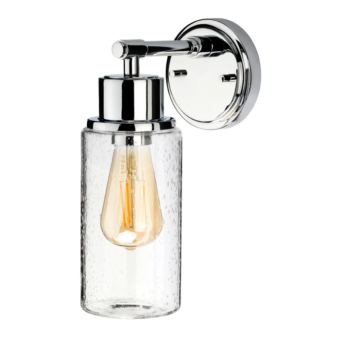 Lucas + McKearn Morvah 1 Light Bath Light in Polished Chrome 