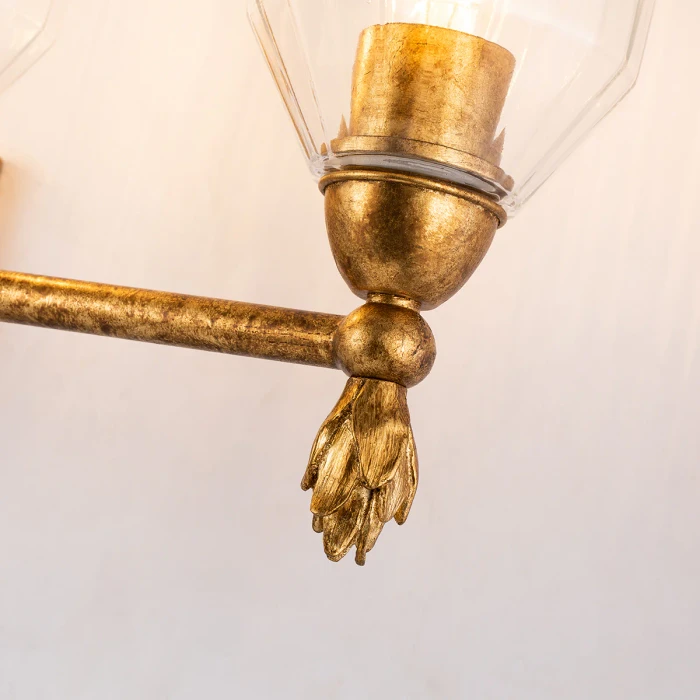 Lucas + McKearn Felice 4 Light Bath Bar in Gold