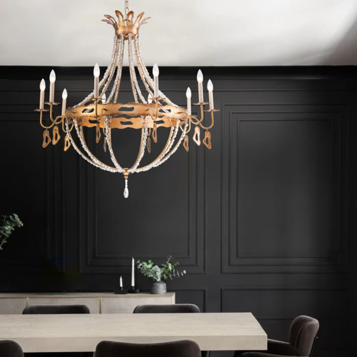 Lucas + McKearn Monteleone 10 Light Chandelier - Gold