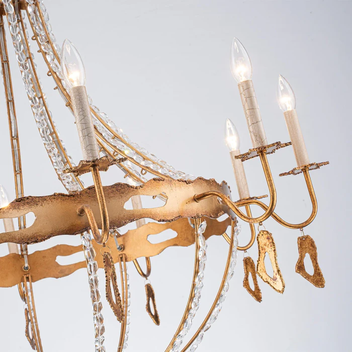 Lucas + McKearn Monteleone 10 Light Chandelier - Gold