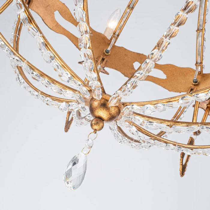 Lucas + McKearn Monteleone 10 Light Chandelier - Gold