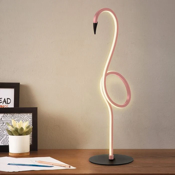 Lucas + McKearn Flamingo LED 20-inch Table Lamp in Pink
