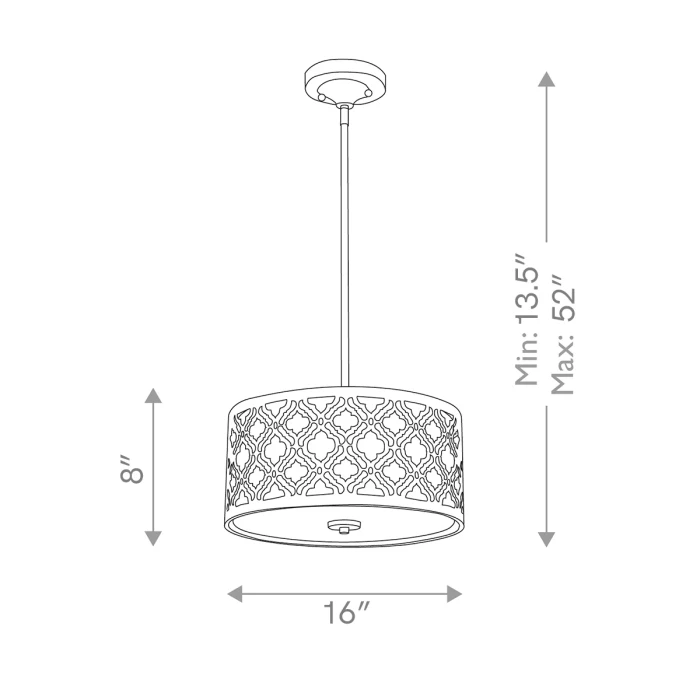 Lucas + McKearn Arabella Pendant Medium in Black