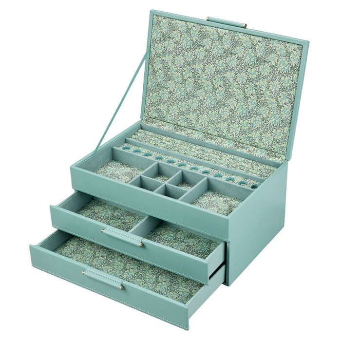WOLF x Fiona Howard Sophia Jewelry Box with Drawers in Jade Fruit Botanical