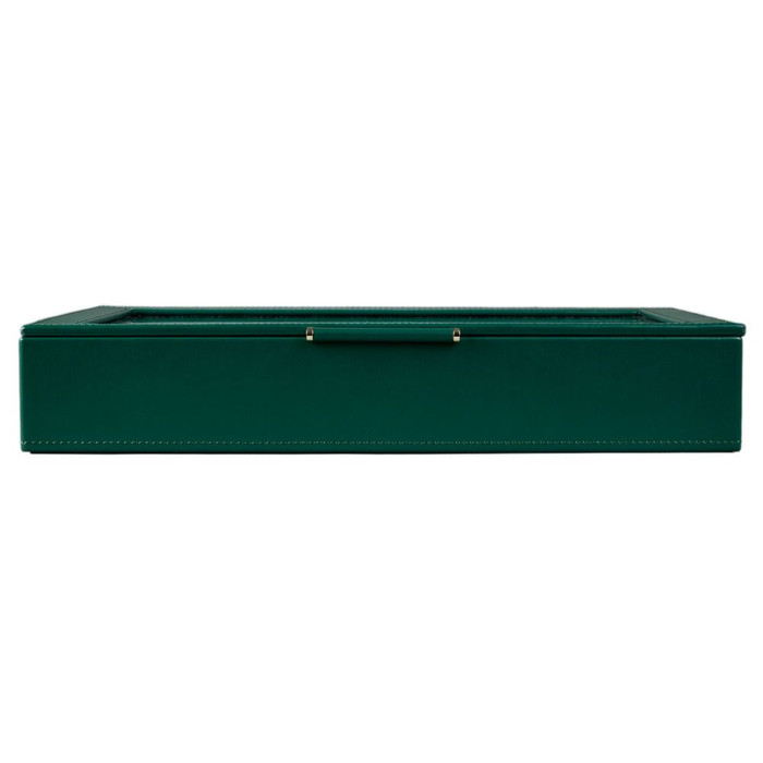 WOLF x Fiona Howard Sophia Jewelry Box with Window in Forest Green Fruit Botanical