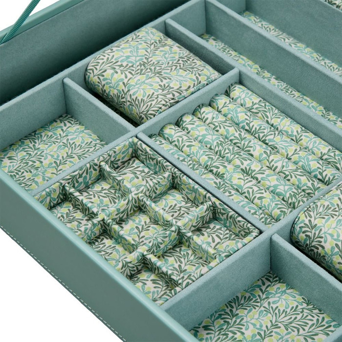WOLF x Fiona Howard Sophia Jewelry Box with Window in Jade Fruit Botanical