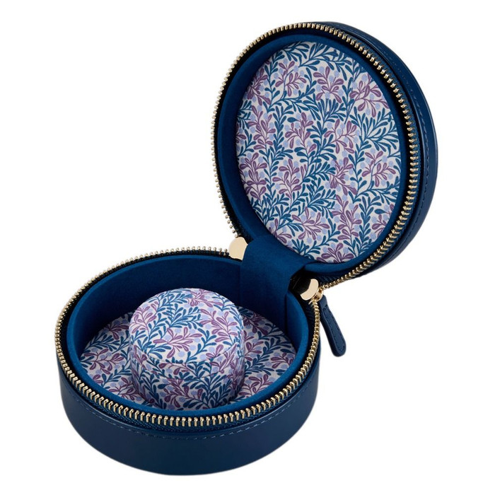 WOLF x Fiona Howard Sophia Round Zip Case in Indigo Fruit Botanical
