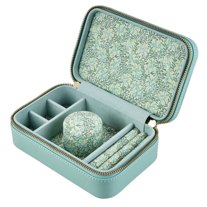 WOLF x Fiona Howard Sophia Travel Zip Case in Jade Fruit Botanical
