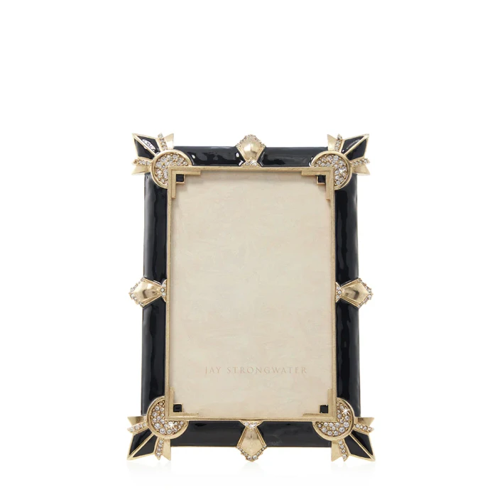 Jay Strongwater Ruth Art Deco 4" x 6" Crystal Picture Frame