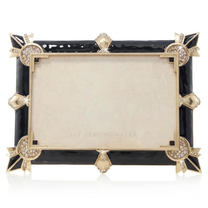 Jay Strongwater Ruth Art Deco 4" x 6" Crystal Picture Frame