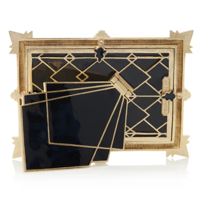 Jay Strongwater Ruth Art Deco 4" x 6" Crystal Picture Frame