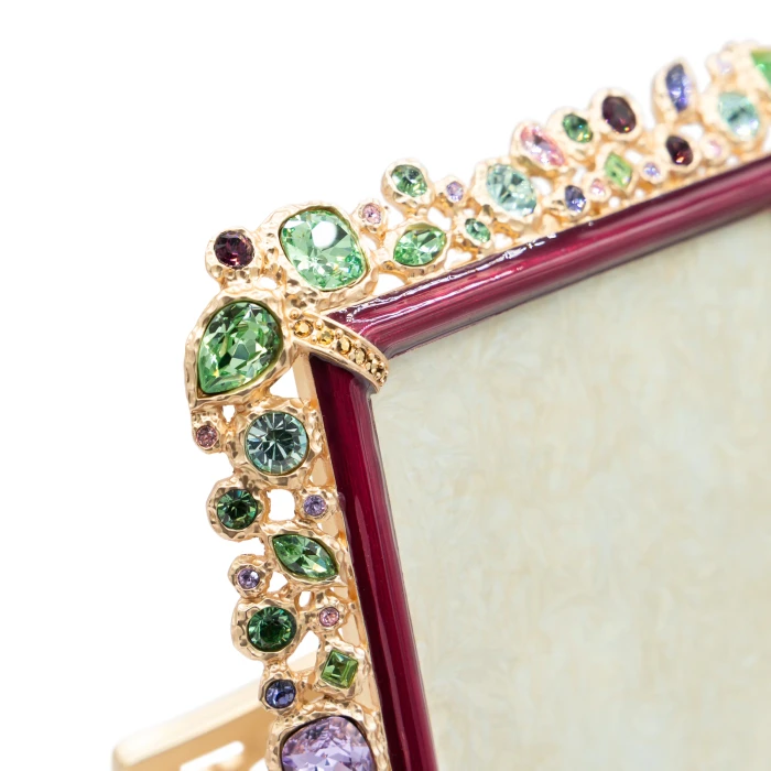 Jay Strongwater Emery Bejeweled 4" x 6" Frame in Bouquet