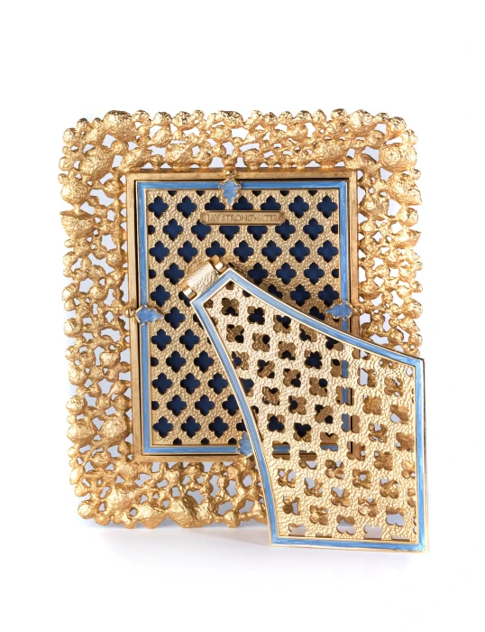 Jay Strongwater Javier Bejeweled 5" x 7" Crystal Picture Frame in Oceana