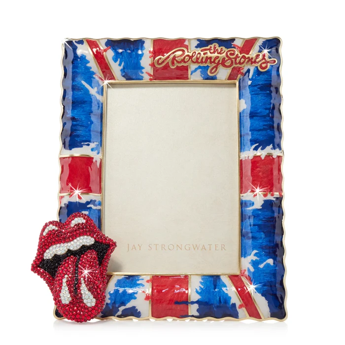Jay Strongwater Rolling Stones 5" x 7" Crystal Picture Frame