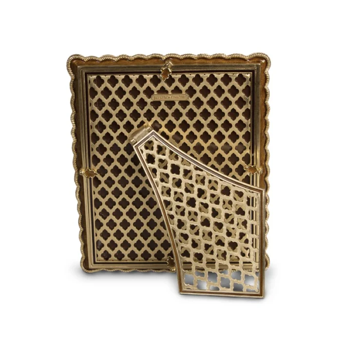 Jay Strongwater Aidan Braided 8" x 10" Picture Frame in Amber