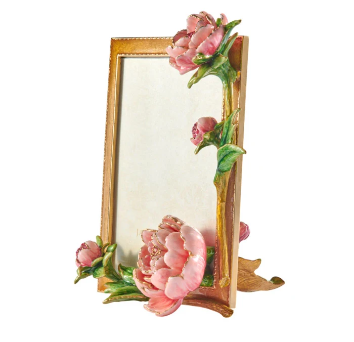 Jay Strongwater Cindy 5" x 7" Peony Picture Frame