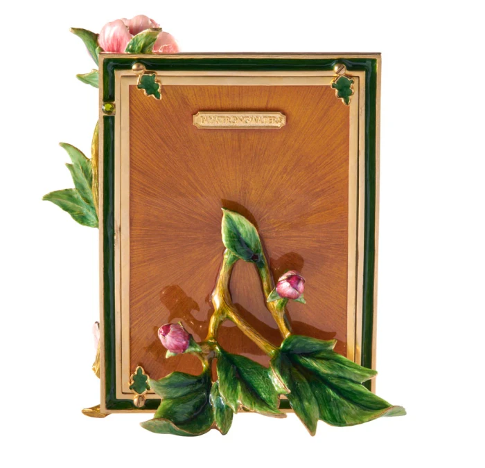 Jay Strongwater Cindy 5" x 7" Peony Picture Frame
