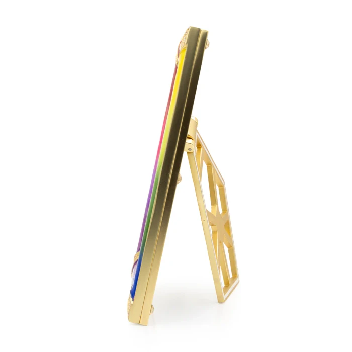 Jay Strongwater Lavinia 4" x 6" Rainbow Crystal Picture Frame