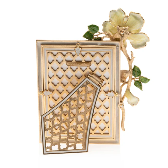 Jay Strongwater Beauty Rose 5" x 7" Rose Crystal Picture Frame
