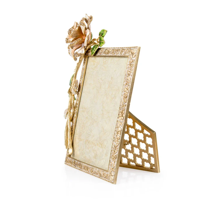 Jay Strongwater Rylee 5" x 7" Rose Crystal Picture Frame