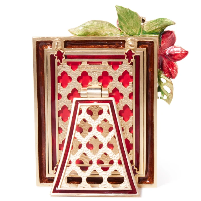 Jay Strongwater Tropical Flower 3" x 4" Crystal Picture Frame