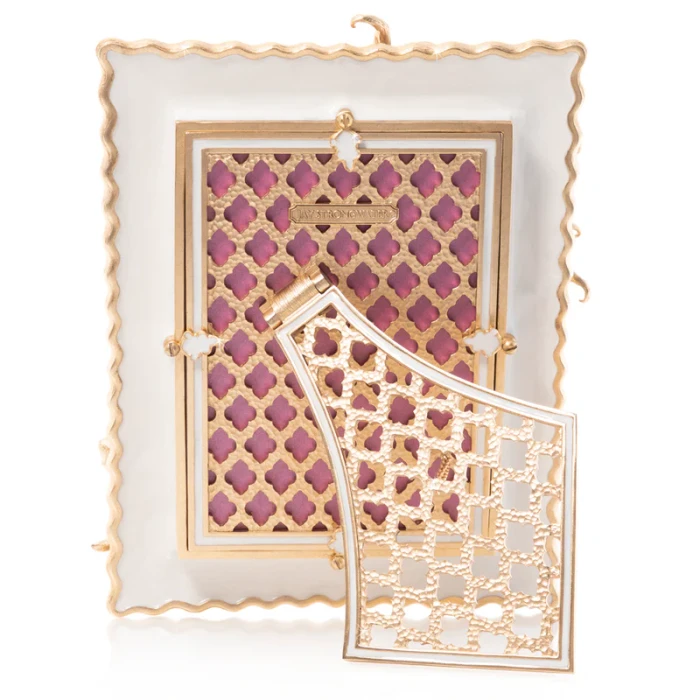 Jay Strongwater Lana Zebra Orchid 5" x 7" Safari Crystal Picture Frame