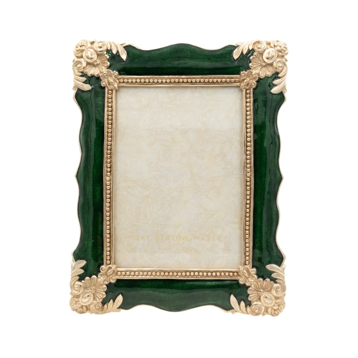 Jay Strongwater Heather Emerald 5" x 7" Picture Frame