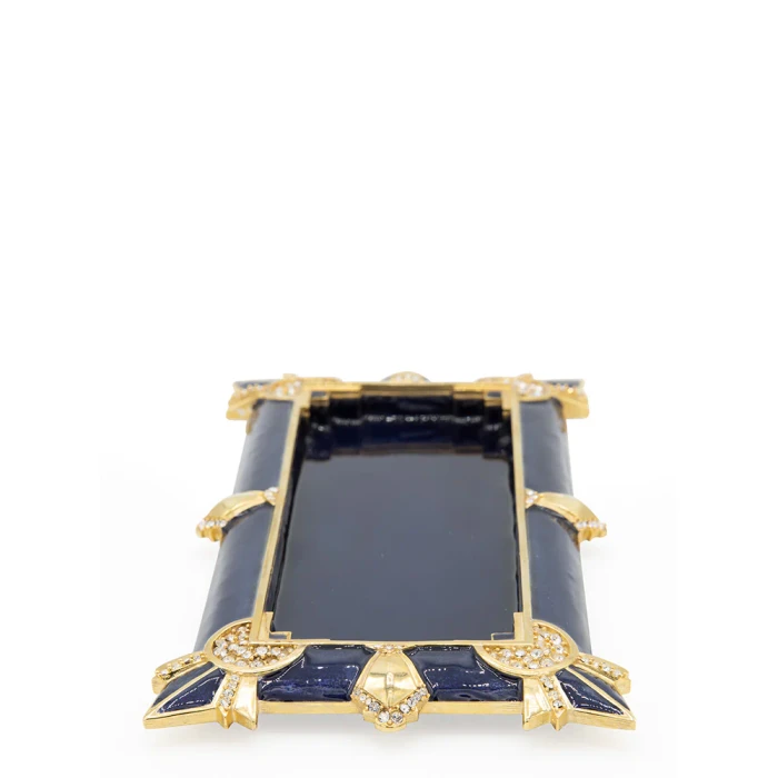 Jay Strongwater Charles Art Deco Tray - Delft Garden