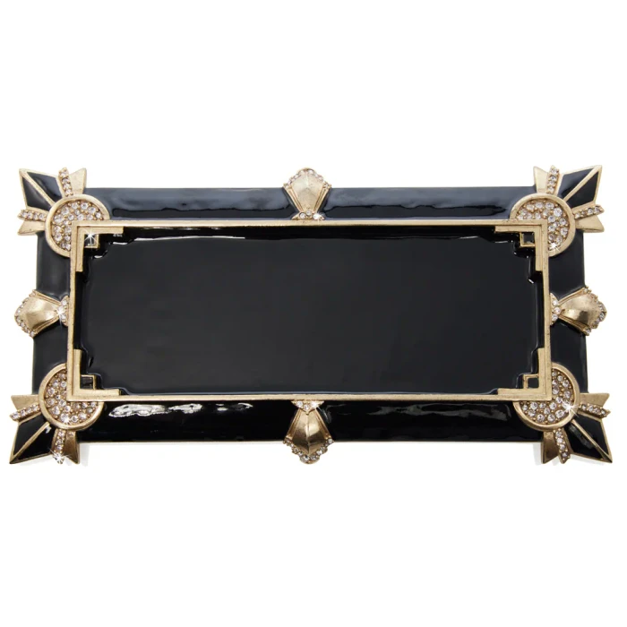 Jay Strongwater Charles Art Deco Decorative Tray