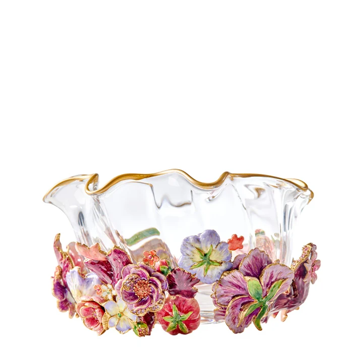 Jay Strongwater Penelope Large Ruffle Flower Bowl