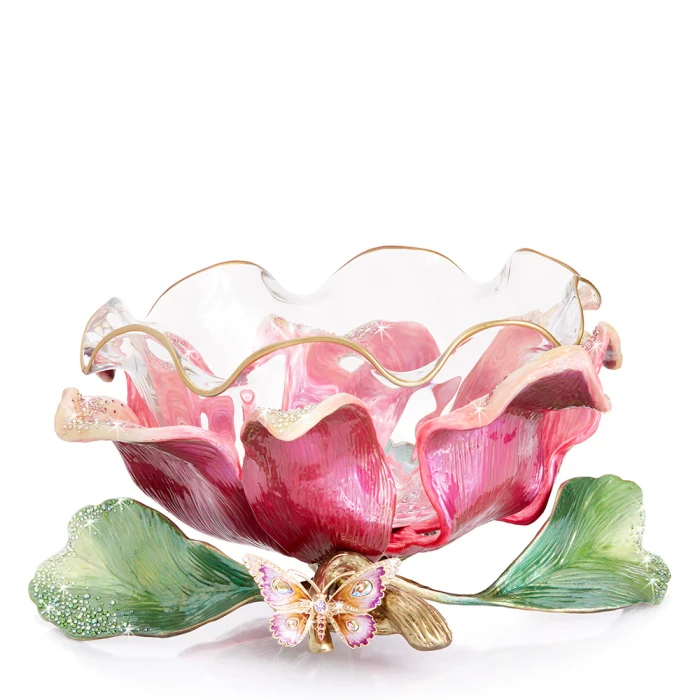 Jay Strongwater Sydney Large Flower Bowl - Flora