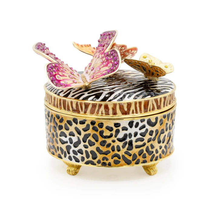 Jay Strongwater Zaya Jungle Box With Butterflies