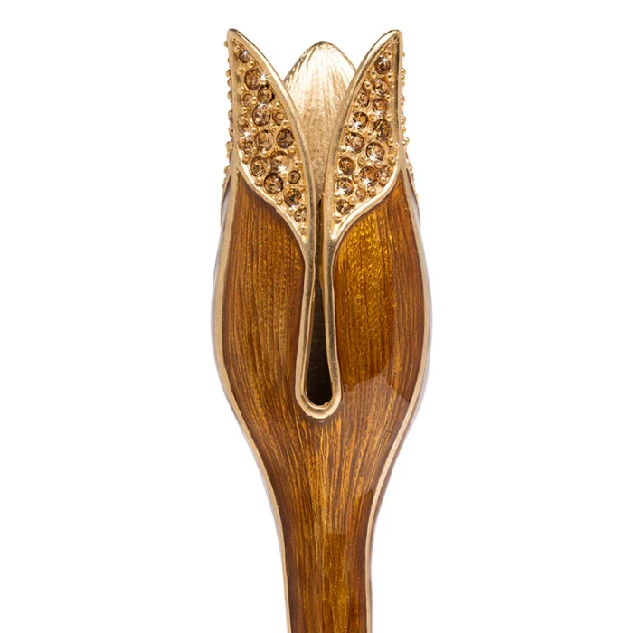Jay Strongwater Ambrosius Tulip Tall Brown Candlestick Holder
