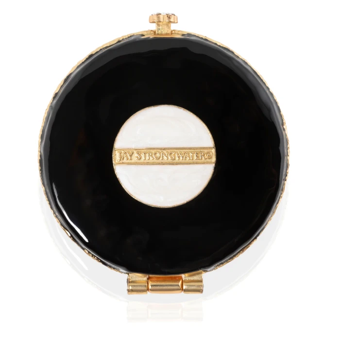 Jay Strongwater Monroe Lip Compact - Black & Red
