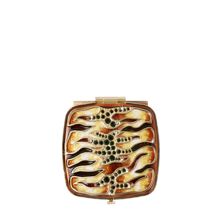 Jay Strongwater Pavel Tiger Striped Compact
