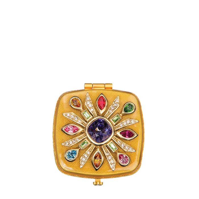 Jay Strongwater Schuyler Maltese Bejeweled Compact