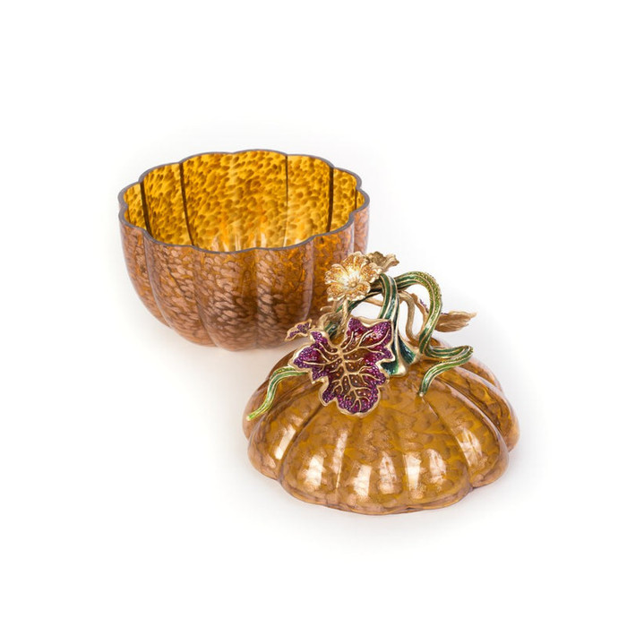 Jay Strongwater Dalton Leaf & Vine Jeweled Large Glass Jar