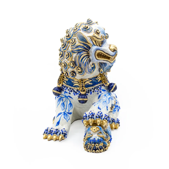 Jay Strongwater Yin Foo Dog Chinoiserie Figurine
