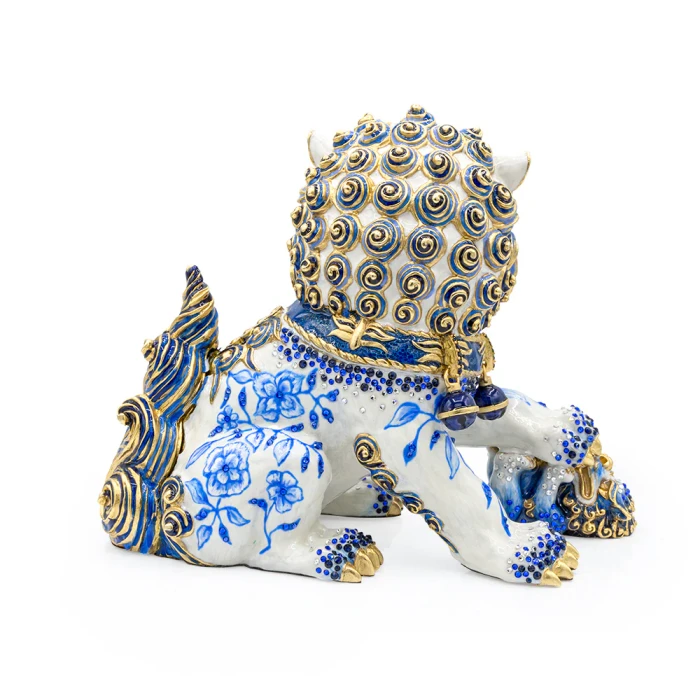 Jay Strongwater Yin Foo Dog Chinoiserie Figurine
