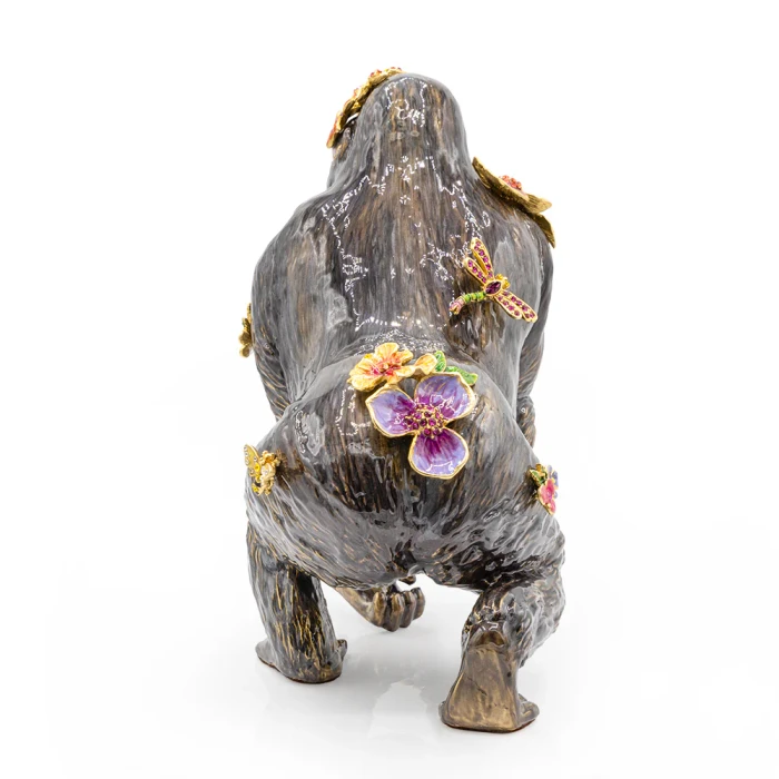 Jay Strongwater Kong Gorilla with Butterflies and Flowers Figurine
