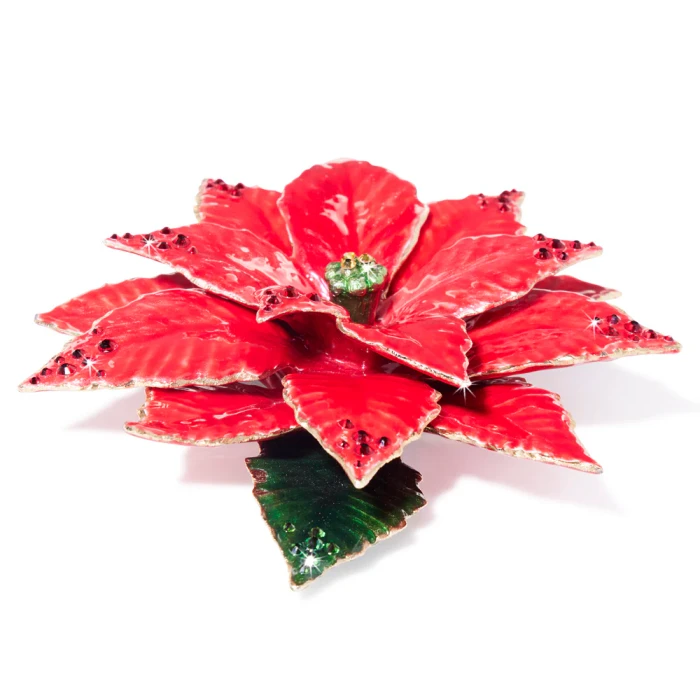 Jay Strongwater Red Poinsettia Table Objet