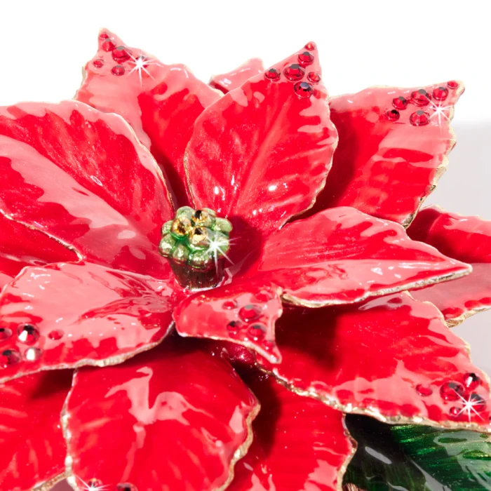 Jay Strongwater Red Poinsettia Table Objet