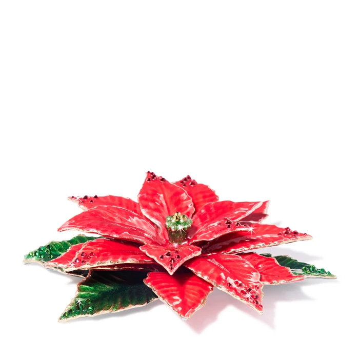 Jay Strongwater Red Poinsettia Table Objet