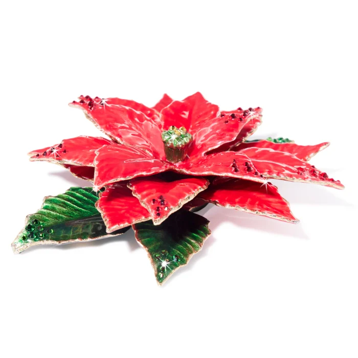 Jay Strongwater Red Poinsettia Table Objet